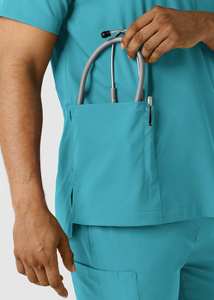 Uniformes hospitaliers unisexes de haute qualité Ensembles de gommage Marque privée Soins de santé Médicaux Adultes Costumes de gommage pour hommes - Product Image 4