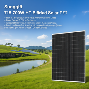 Panneau solaire bifacial Sungift 715 700W HJT monocristallin avec couvercle en verre, certifié TUV - Product Image 3