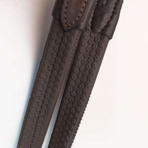 Brida de manivela acolchada de cuero cómoda de alta calidad con Flash Noseband Crystal Browbands Riendas de goma Ecuestre - Product Image 4