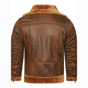 Chaqueta OEM de cuero negro para hombre, diseño personalizado, cuello levantado, impermeable, para exteriores, ropa informal, estilo de moto popular, logotipo frontal - Product Image 5