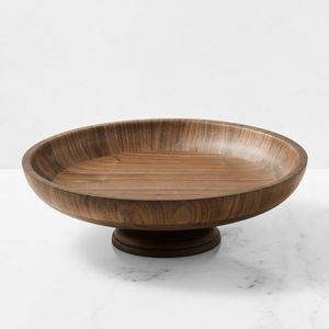 Hot Selling Premium Quality Acacia Wood Patterned Serving Bowl Unique Design for Fruits Salad Decorative Wooden Platter Party - Product Image 4