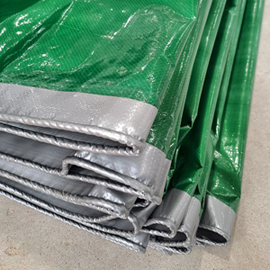 ผ้าใบกันน้ำ PE สีเขียวเข้มใช้สำหรับบังแดดและอุปกรณ์ป้องกันใช้ได้ในอินเดีย - Product Image 1