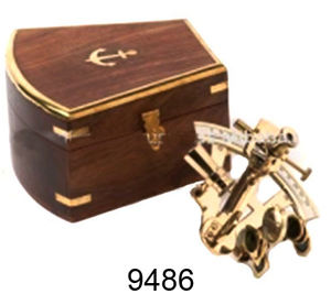 Sextant nautique brillant en laiton massif, Vintage, Style ancien - Product Image 5