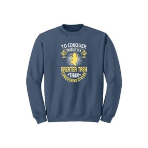 Sweat-shirt en mélange de coton avec des thèmes de bouddha imprimés Style décontracté 12 options de couleur 260-280 Placement de conception personnalisable GSM lourd - Product Image 1