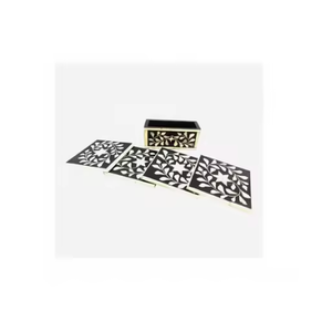 Ensemble de sous-verres incrustés d'os de qualité supérieure Tapis et tampons décoratifs en forme de carré fabriqués à la main pour la décoration intérieure et les cadeaux - Product Image 2