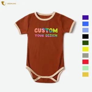 Distributore Premium nuovo design 100% cotone confortevole estate pagliaccetti per bambini a coste servizio personalizzato vestiti per bambini accettabili