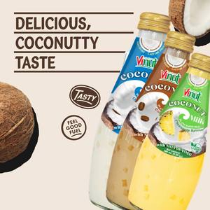 Bebida de leche de coco original con gelatina | 280ml (paquete de 24), sin azúcar añadido, proveedor mayorista, muestra gratis, OEM ODM - Product Image 5