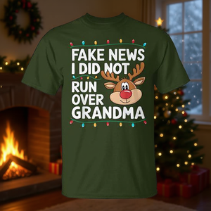 Divertente maglietta natalizia con renne: Non è successo che la nonna si è incrociata sulle pattuglie per le promozioni? - Product Image 3