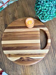 Planche à découper en bois avec poignée, lavable au lave-vaisselle, écologique, antibactérienne, en résine, planche à découper pour le fromage, de haute qualité - Product Image 2