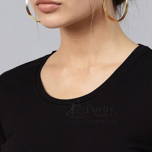 Nouveau design 2026 – T-shirt court à capuche pour femme en toile d'été, 100 % coton de haute qualité, fabriqué au Pakistan - Product Image 5