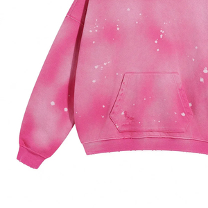 Sweat à capuche surdimensionné en coton mélangé délavé à l'acide pour homme, polaire d'hiver, décontracté, anti-rides, respirant - Product Image 6