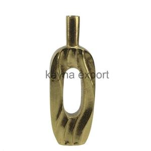 Human Face Design Modern Art Decorative brass Platted Home decoration Flower <b>Vase</b> - Product Image 5