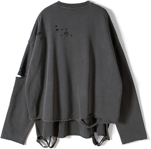 เสื้อสเวตเชิ้ตสำหรับผู้ชายซักได้สองชั้นแบบวินเทจโอเวอร์ไซส์ - Product Image 6