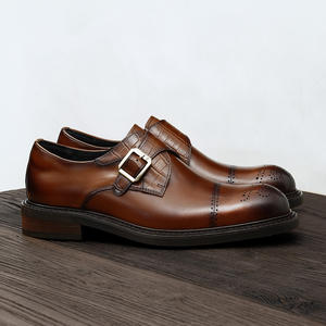 Chaussures Oxford en cuir de vachette pleine fleur avec talon amorti et design antidérapant, chaussures habillées pour hommes, chaussures en cuir - Product Image 1