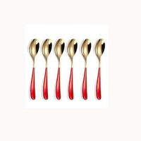 Servidor de ensalada de plata de acero inoxidable Diseño de bambú Servidor de ensalada de mango largo hecho a mano Juego de cubiertos decorativo real económico