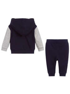 Alta calidad invierno 100% poliéster polar Streetwear con capucha transpirable adulto deporte ropa conjunto con logotipo frontal - Product Image 6