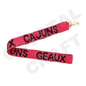 Star Go jays Sangle de sac à main perlée Sangles de sac de perles de rocaille en or blanc personnalisées pour sacs - Product Image 2