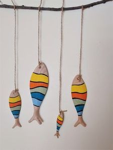 Écologique Naturel Rustique En Bois Poisson Mur Art Distressed Finition Vintage Appel Rustique Décor À La Maison Coastal Living Ambiance - Product Image 5