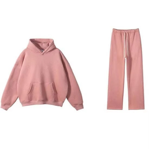 Ensemble deux pièces pour homme, sweat-shirt ample et pantalon de jogging, imprimé DTG, polaire écologique, taille plus, pour l'hiver - Product Image 3