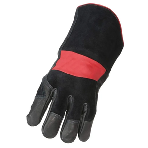 Gants de soudage de travail de sécurité à manchette longue en cuir fendu de vache industriel résistant à la chaleur pour soudeur 60CM de long - Product Image 3