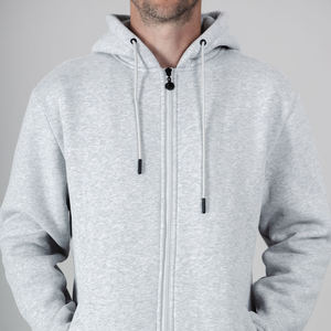 Sudadera con Capucha y Cremallera para Hombre, 100% Algodón, Diseño Liso Teñido, Color Personalizado, Logotipo, Secado Rápido, Transpirable - Product Image 4