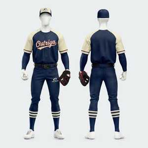 Uniforme de Béisbol Personalizado para Equipo OEM, Camiseta y Pantalones con Impresión por Transferencia de Calor, Transpirable, Manga Corta - Product Image 3