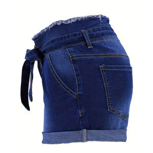 Shorts de Mezclilla de Primera Calidad para Mujer, Transpirables, Precio al por Mayor, con Bolsillos en Ambos Lados - Product Image 4