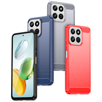 Funda Protectora para Teléfono de Alta Calidad, Diseño de Color Puro, Resistente a Golpes, Pintada con UV, de Fibra de Carbono TPU, para Honor Smart 200/Pro/Lite
