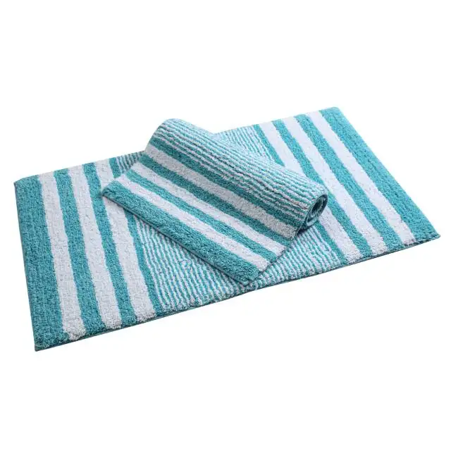 Banyo paspas şerit Bathmat halı 100% saf pamuk el yapımı süper yumuşak banyo kaymaz banyo paspas kilim banyo kilim süper emici