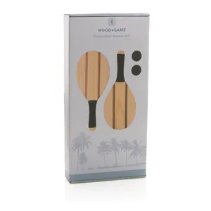 Ensemble de tennis de plage en bois Frescobol personnalisé avec accessoires - Product Image 4