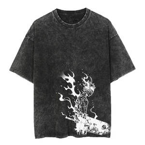 DTG Graphic Print Cotton <b>Summer</b> <b>Men's</b> Newest Street Wear Oversized Acid Washed Drop Shoulder <b>T</b> <b>Shirt</b> Sets for <b>Men</b> - Product Image 6