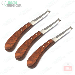 Último diseño de fábrica, precio de venta al por mayor, cuchillo de pezuña de caballo con mango de madera - Product Image 2