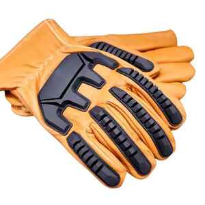 Guantes de Mecánico de Piel de Cabra de Primera Calidad, Guantes de Conductor con Funciones Anti-Corte y Anti-Impacto - Product Image 4