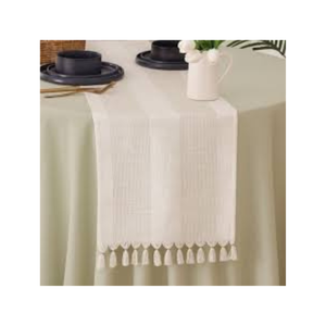 Great For Everyday Styling 100% Cotton Embroidered Jacquard Leaf Minimalistic <b>Table</b> <b>Runner</b> 120 GSM 72 Inch India OEM GOTS UPS - Product Image 6