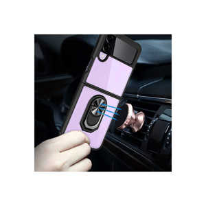 Étui pliable en silicone premium ASMA Mola bleu marine pour Samsung Galaxy Z Flip 3 – Housse de protection élégante pour téléphone portable avec logo - Product Image 3