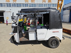 Tricycle électrique pour passagers 48V 501-800W, carrosserie ouverte, 3 places, acier bleu, 80 km/h, freins à disque avant, charge utile 200-300 kg - Product Image 5