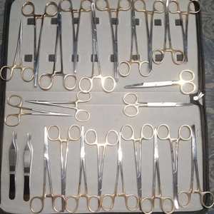 Ensemble de chirurgie générale de qualité 25 pièces poignées argentées Instruments chirurgicaux en acier inoxydable qualité supérieure autoclavable manuel - Product Image 6