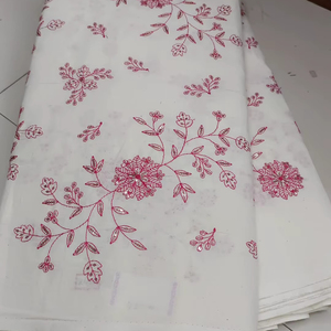 kora cotton embroidery fabric make to fancy dress material - Product Image 1