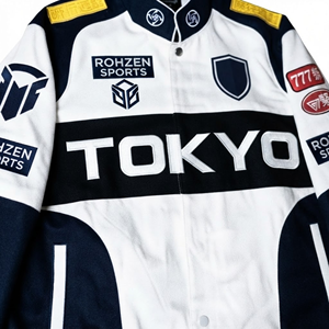 Racing Motorsport <b>Bomber</b> <b>Jacket</b> Embroidered Patch Streetwear Baseball Windproof Team Uniform Custom Logo % Cotton Quick Dry - Product Image 5