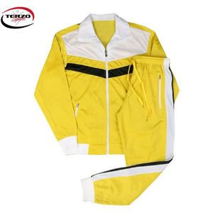 Venta al por mayor de tallas grandes para hombre conjuntos de 2 piezas de manga larga con cremallera completa transpirable cortavientos chándal chaqueta pantalones diseño impreso - Product Image 2