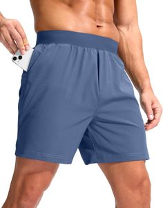 Shorts de sport respirants pour hommes, shorts de sport à motif solide, shorts de course décontractés pour gym et fitness-Fabricant - Product Image 1