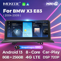 Reproductor de video con pantalla táctil Android MEKEDE 1920*720P Qualcomm 680, radio estéreo para coche, DVR automático, cámara trasera para BMW X3 E83 2004-2009