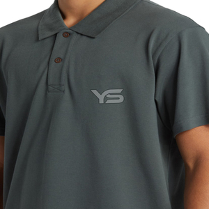เสื้อโปโลกันรอยยับของผู้ชายปักลายสีพื้นในผ้าทอแบบผ้าไม่ทอ - Product Image 3