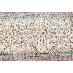 Tapis de 4,6 x 7 pieds, tapis turc vintage, tapis à carreaux rouge et vert - Product Image 5