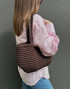 Nuevo Diseño 2026, Bolso de Mano de Ganchillo Hecho a Mano, Bolso de Compras de Algodón, Colores Variados, con Logotipo Personalizado - Product Image 4