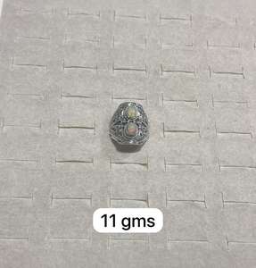 Bagues unisexes en argent 92.5 avec pierre précieuse d'opale éthiopienne naturelle pour mariage, fiançailles, anniversaire, fête ou cadeau - Product Image 1