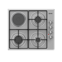 Cuisinière à gaz encastrable en aluminium avec 3 brûleurs + 1 système de sécurité de coupure automatique du gaz, système triple brûleur, pour usage domestique et économe en énergie