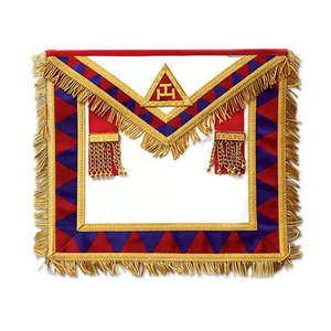 Masonic Royal Arch Capítulo Principios (Sumo Sacerdote) Delantal Hecho a mano Cuero genuino Bordado Técnicas Lentejuelas Coser - Product Image 1