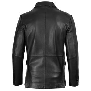 Men's Premium <b>Winter</b> <b>Leather</b> <b>Jacket</b> Casual Outerwear Stand Collar Waterproof Eco-Friendly Breathable Anti-Bacterial Stylish - Product Image 4
