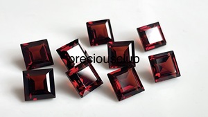 โกเมนธรรมชาติตัดสี่เหลี่ยม10มม.-หลวมโกเมนแดงคุณภาพสูงตัดสี่เหลี่ยม - Product Image 3